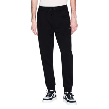 Jogging en coton noir Armani Exchange (pantalon d'entraînement)