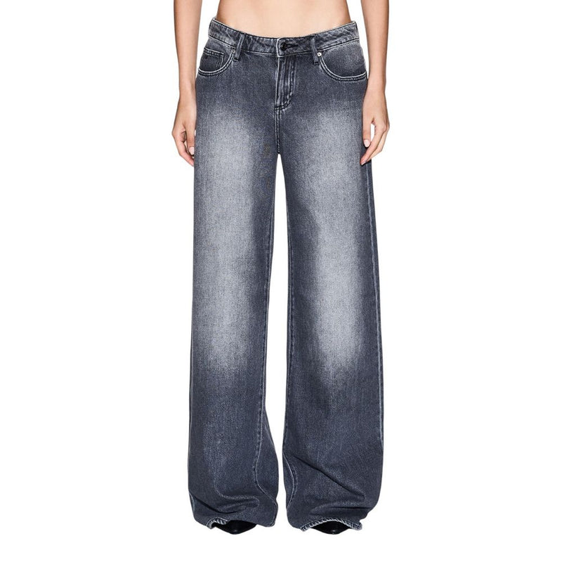 Armani Exchange Gray Cotton Relaxed Fit Jeans for Women