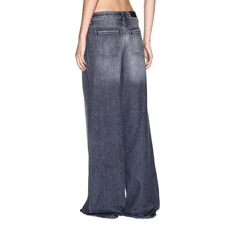 Armani Exchange Gray Cotton Relaxed Fit Jeans for Women