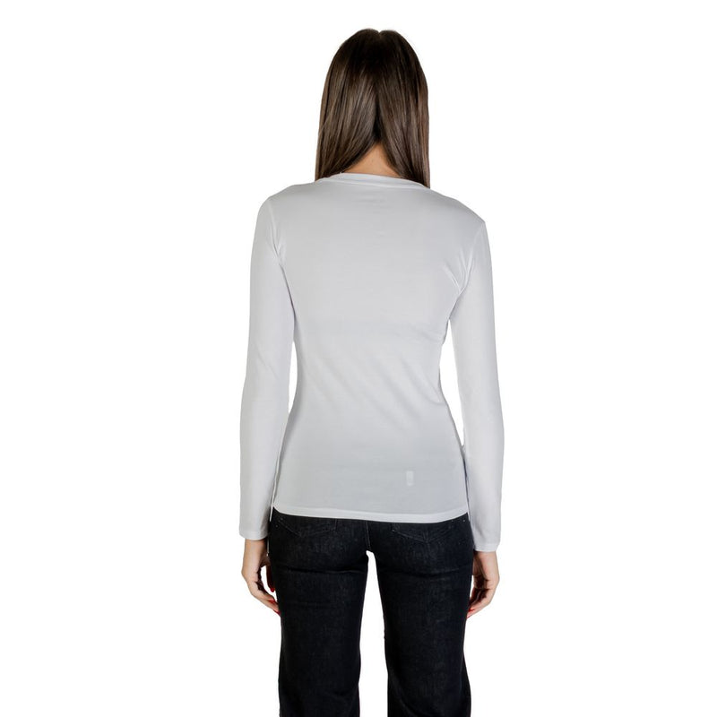 Armani Exchange Women's White Cotton T-Shirt - Model XW001353
