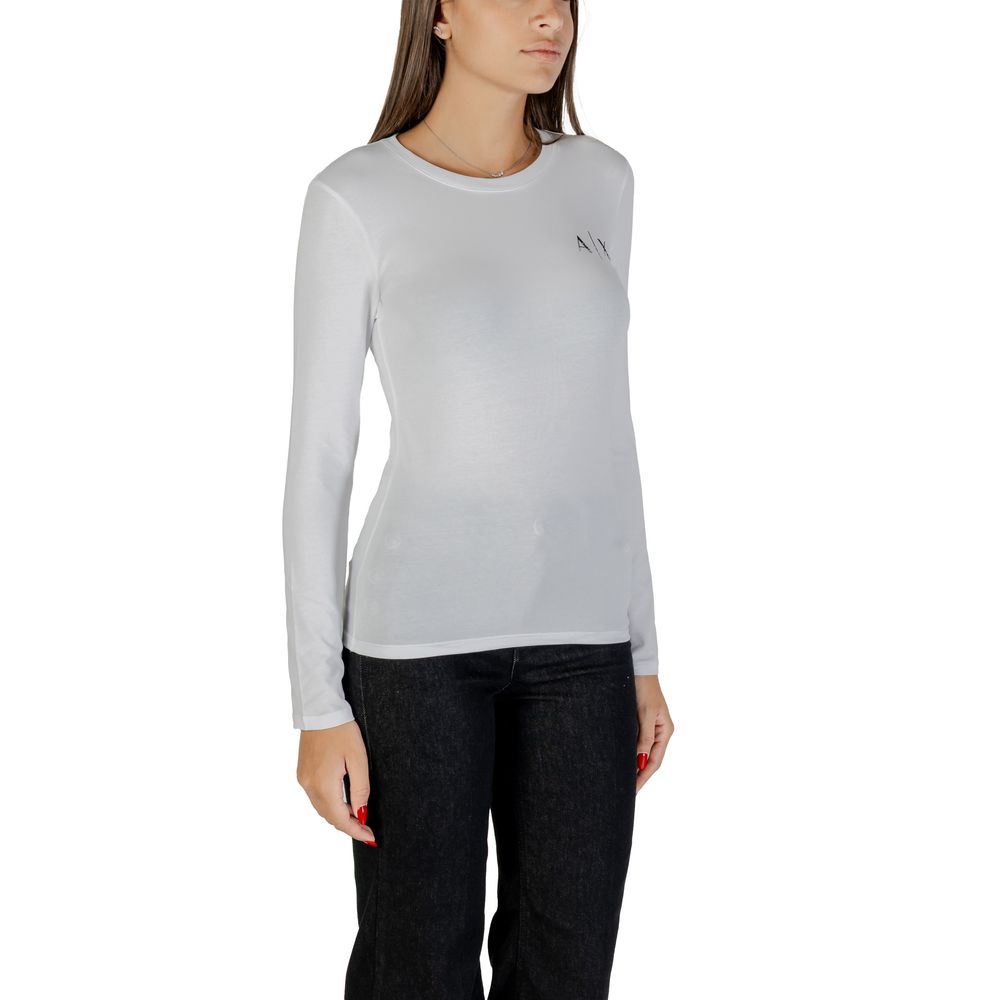 Armani Exchange Women's White Cotton T-Shirt - Model XW001353