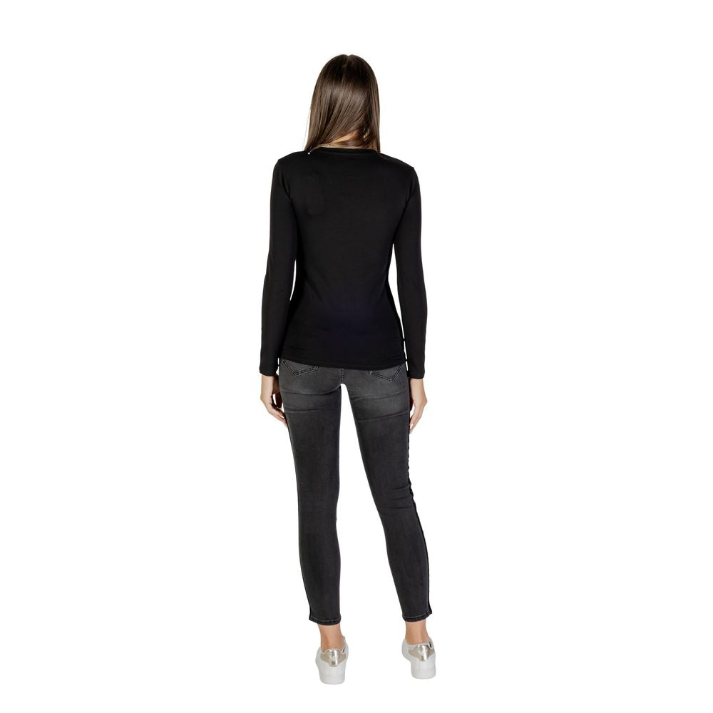 Armani Exchange Black Cotton T-Shirt for Women - Model XW001353