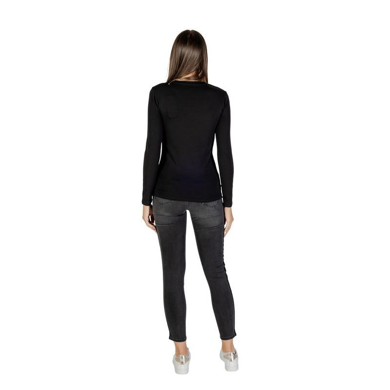 Armani Exchange Black Cotton T-Shirt for Women - Model XW001353