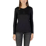 Armani Exchange Women's Black Cotton Long Sleeve T-Shirt