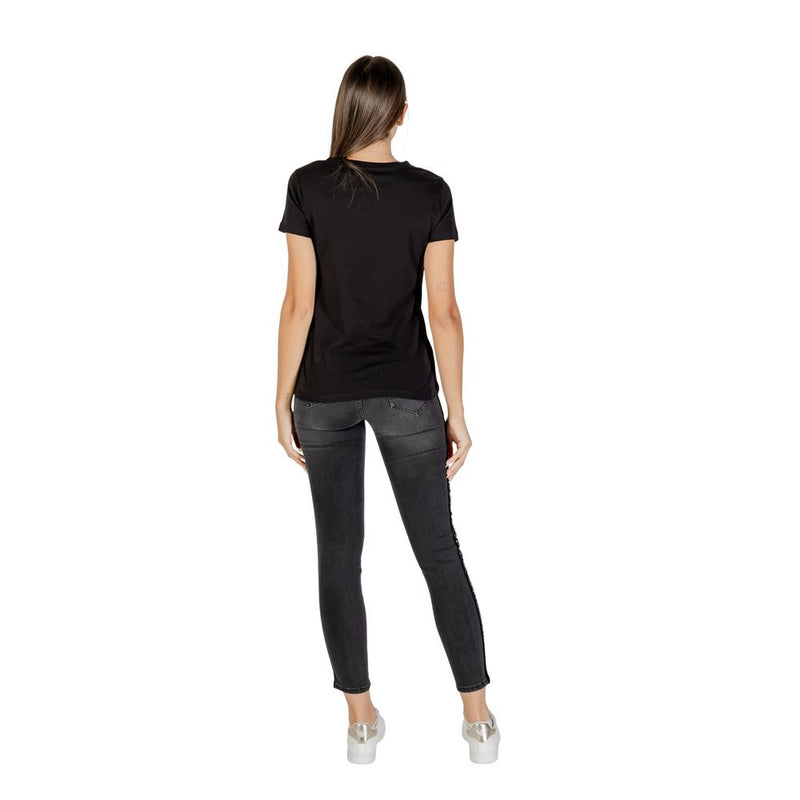 Armani Exchange Women's Black Cotton T-Shirt - Model XW000839 AF10356