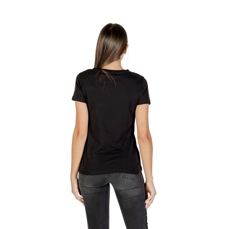 Armani Exchange Women's Black Cotton T-Shirt - Model XW000839 AF10356
