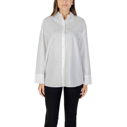 Armani Exchange Women's White Cotton Blouse XW001424 AF16631
