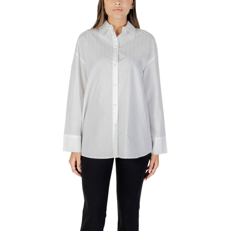 Armani Exchange Women's White Cotton Blouse XW001424 AF16631