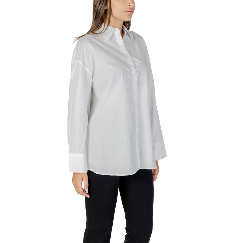 Armani Exchange Women's White Cotton Blouse XW001424 AF16631