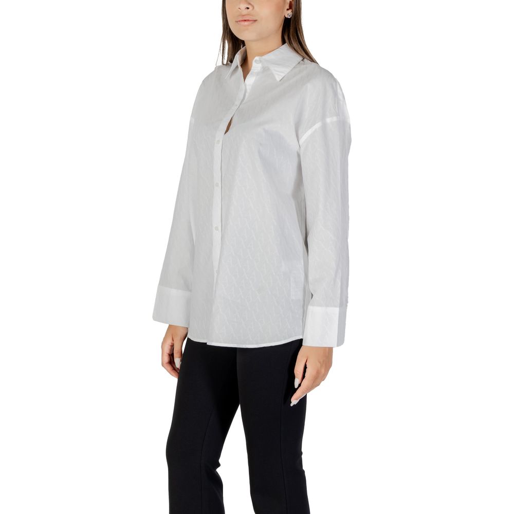 Armani Exchange Women's White Cotton Blouse XW001424 AF16631