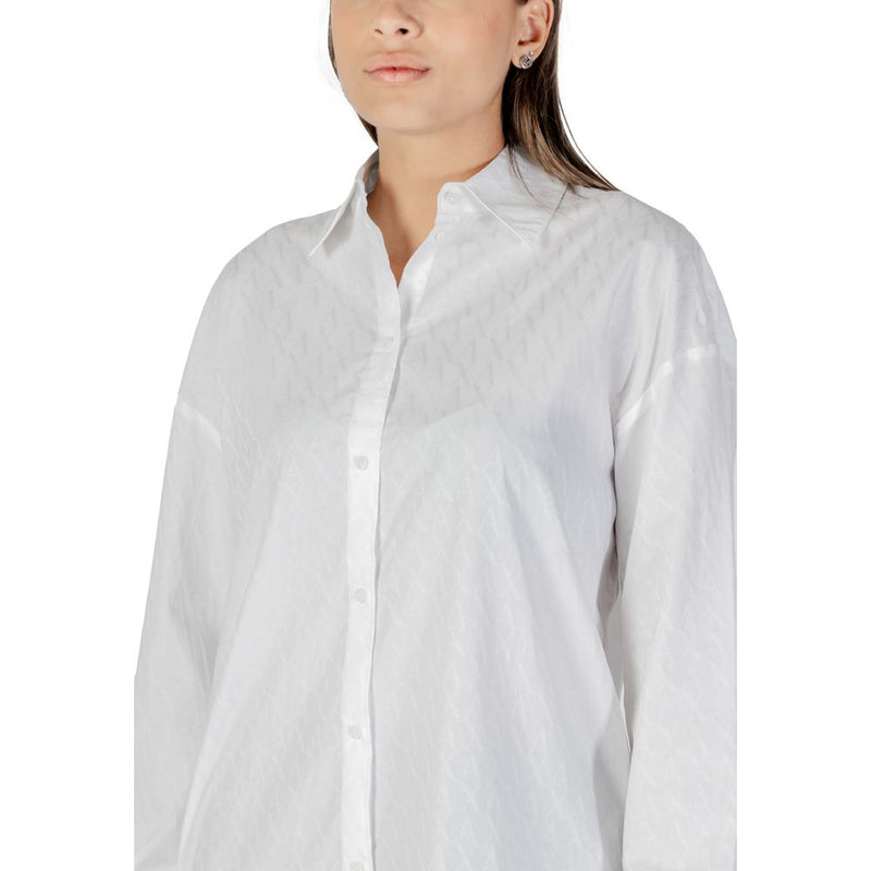 Armani Exchange Women's White Cotton Blouse XW001424 AF16631