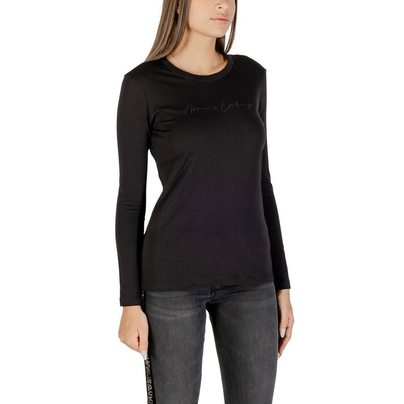 Armani Exchange Black Cotton Long Sleeve T-Shirt - Model XW001456
