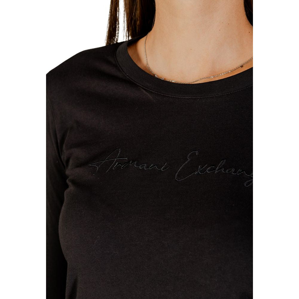 Armani Exchange Black Cotton Long Sleeve T-Shirt - Model XW001456