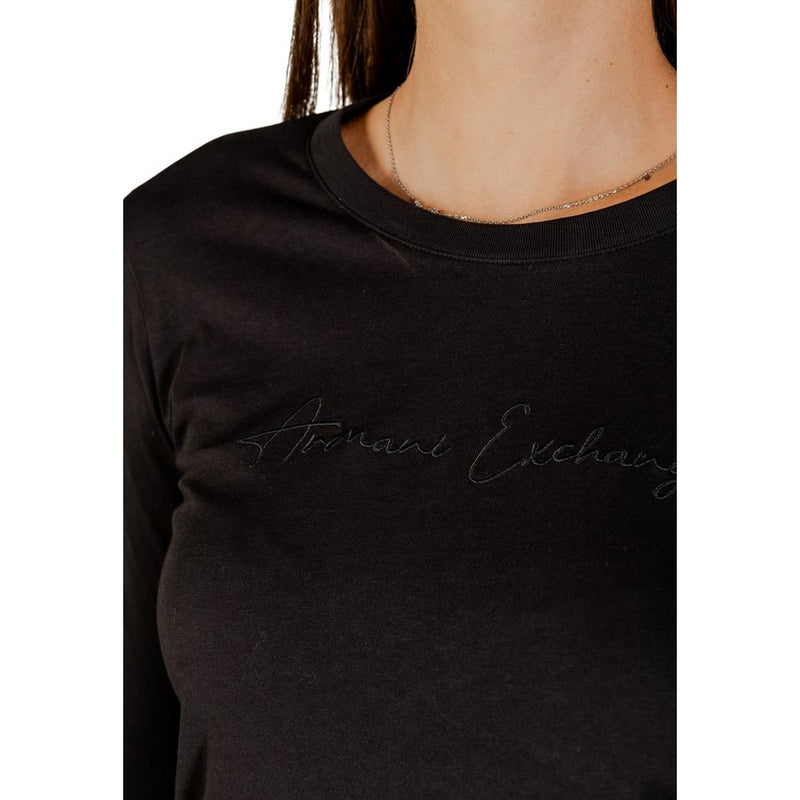 Armani Exchange Black Cotton Long Sleeve T-Shirt - Model XW001456