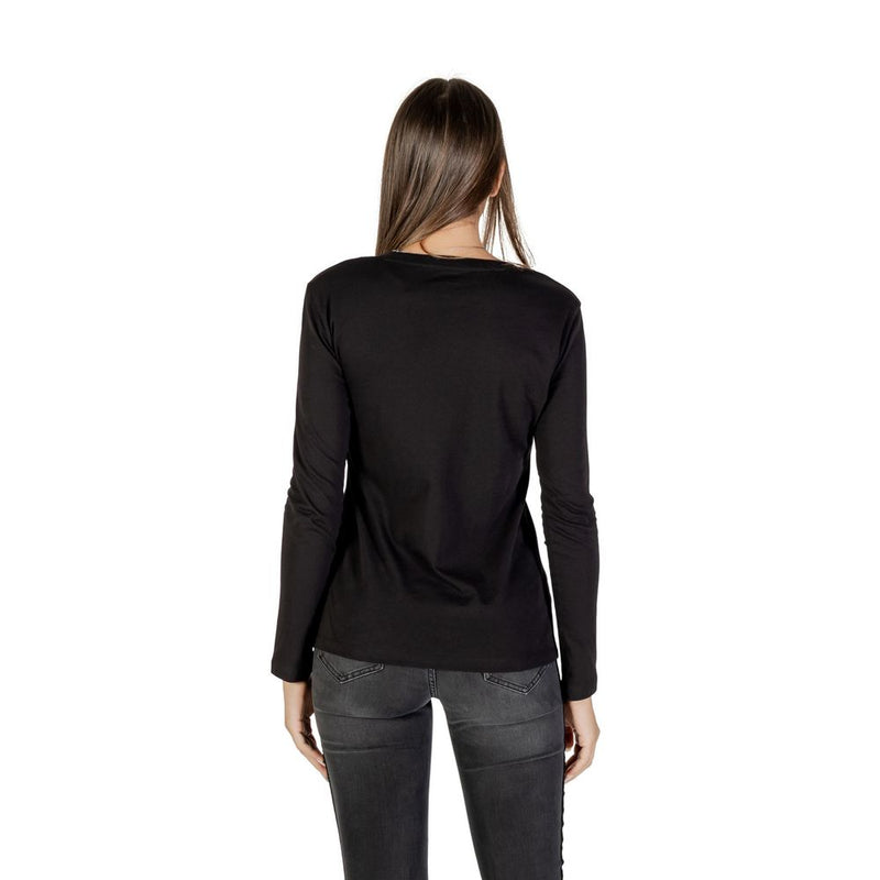 Armani Exchange Bicolor Cotton Long Sleeve T-Shirt for Women