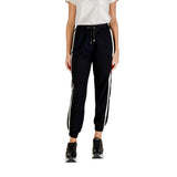 Liu Jo Women's Black and White Cotton Joggers - Stylish Activewear