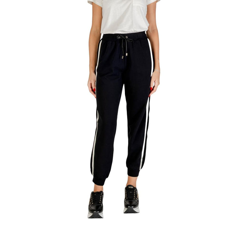 Liu Jo Women's Cotton Joggers in Black and White - Stylish Comfort