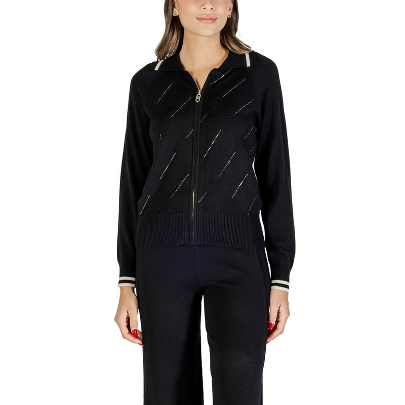 Liu Jo Black And White Viscose Cardigan for Women