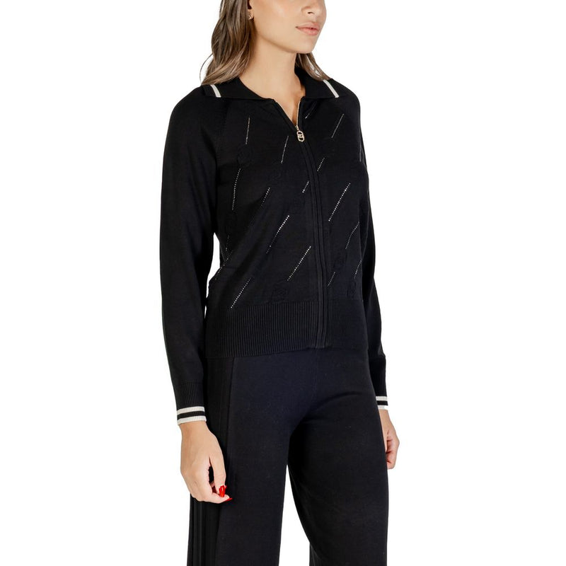 Liu Jo Black And White Viscose Cardigan for Women