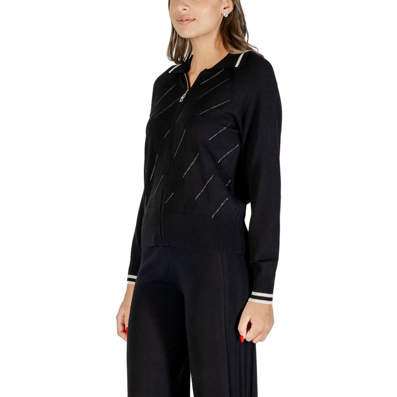 Liu Jo Black And White Viscose Cardigan for Women