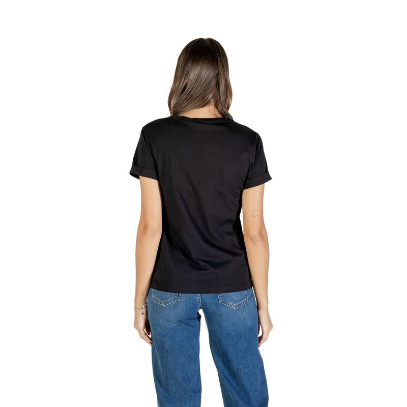 Liu Jo Black Cotton T-Shirt - Model TF5163 JS923