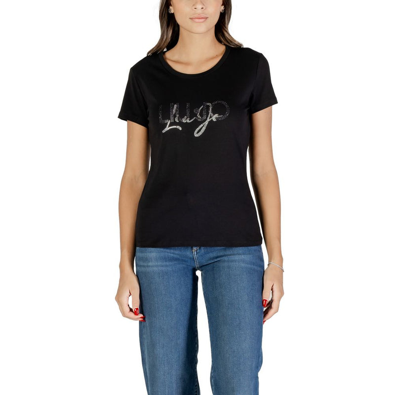 Liu Jo ECS T-SHIRT M/C TF5287 JS923 Black Cotton T-Shirt