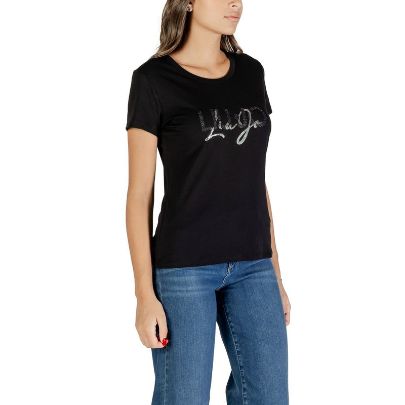 Liu Jo ECS T-SHIRT M/C TF5287 JS923 Black Cotton T-Shirt