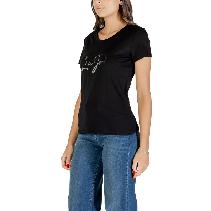 Liu Jo ECS T-SHIRT M/C TF5287 JS923 Black Cotton T-Shirt