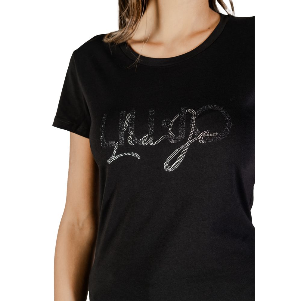 Liu Jo ECS T-SHIRT M/C TF5287 JS923 Black Cotton T-Shirt