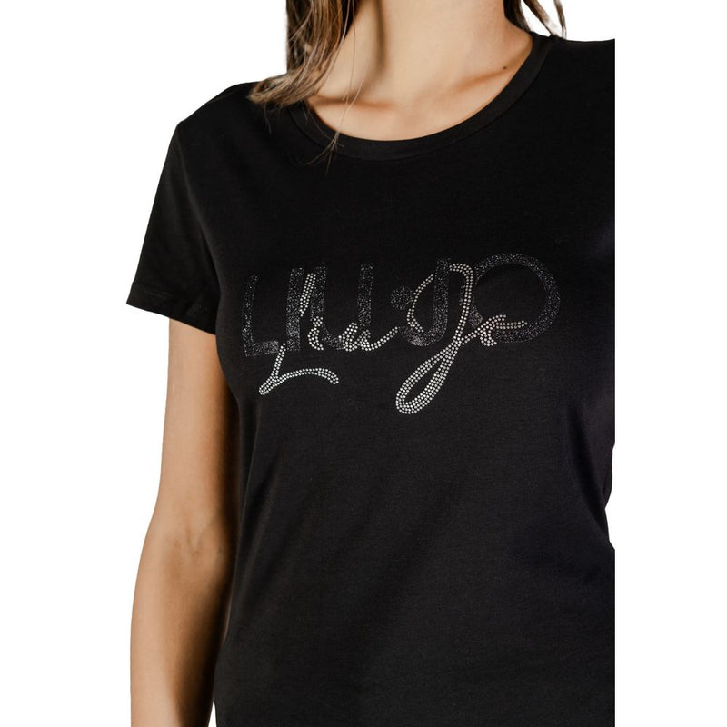 Liu Jo ECS T-SHIRT M/C TF5287 JS923 Black Cotton T-Shirt