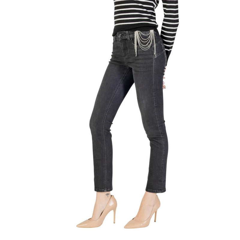 Liu Jo Black Cotton Skinny Jeans - B.UP MONROE REG.W. UF5006 D4797