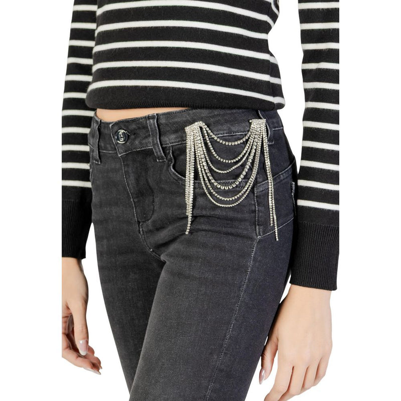 Liu Jo Black Cotton Skinny Jeans - B.UP MONROE REG.W. UF5006 D4797