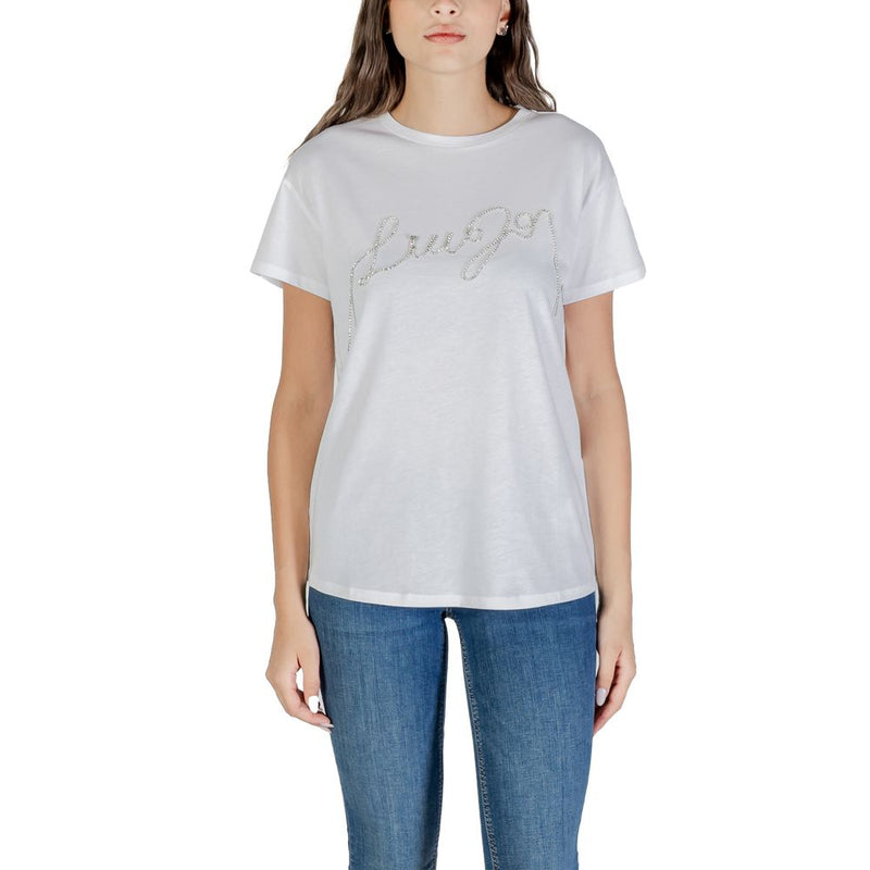 Liu Jo ECS T-Shirt Moda M/C UF5261 JS923 - Women's White Cotton Tee