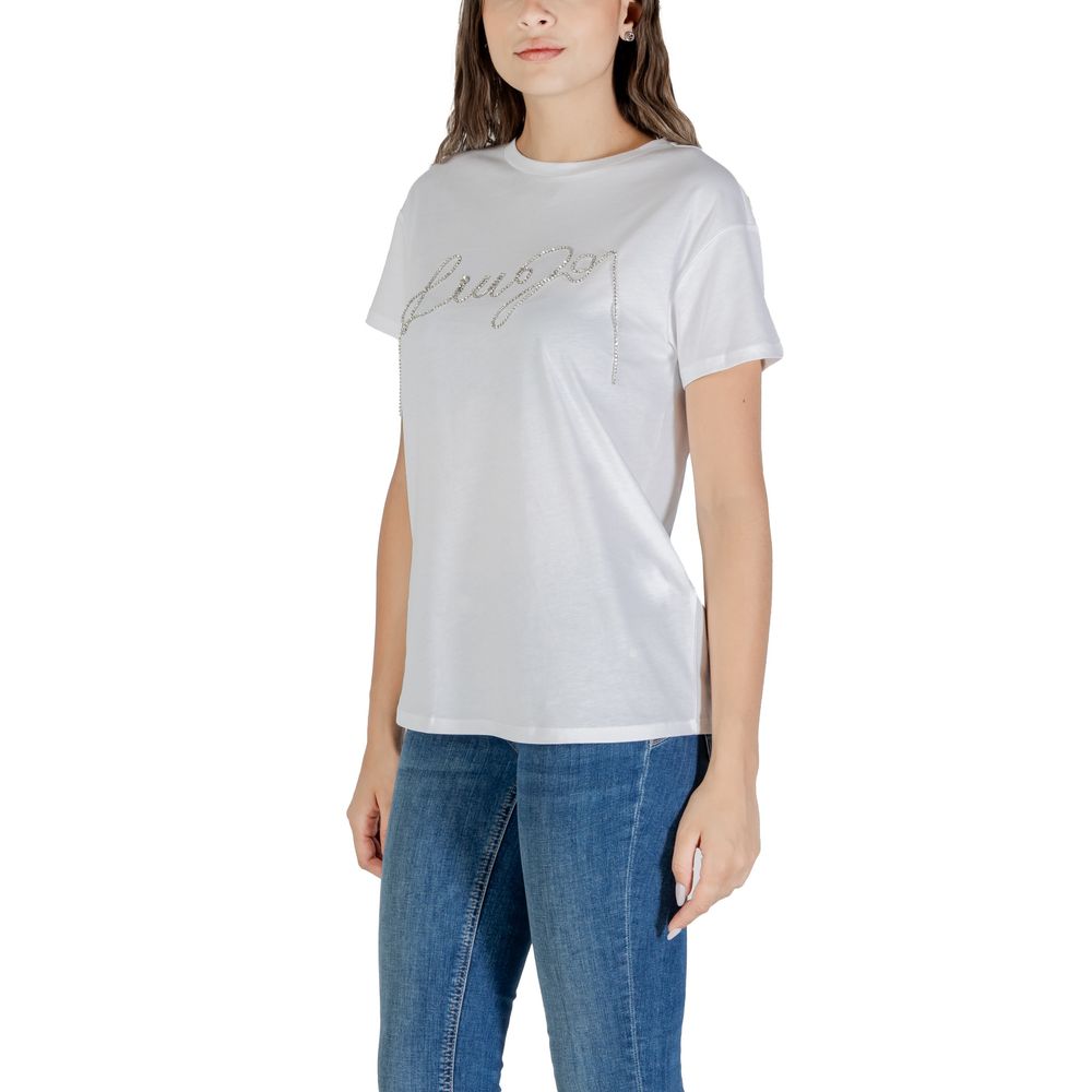 Liu Jo ECS T-Shirt Moda M/C UF5261 JS923 - Women's White Cotton Tee