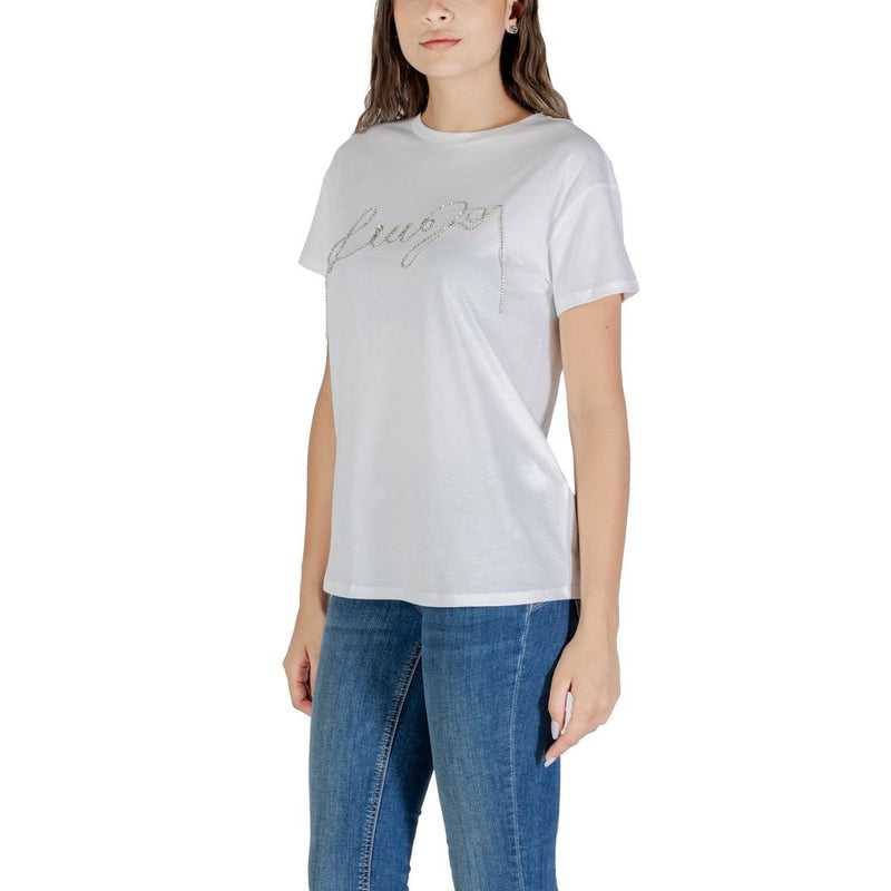 Liu Jo ECS T-Shirt Moda M/C UF5261 JS923 - Women's White Cotton Tee