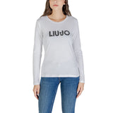 Liu Jo White Cotton Long Sleeve T-Shirt - MODA M/L UF5283 JS923