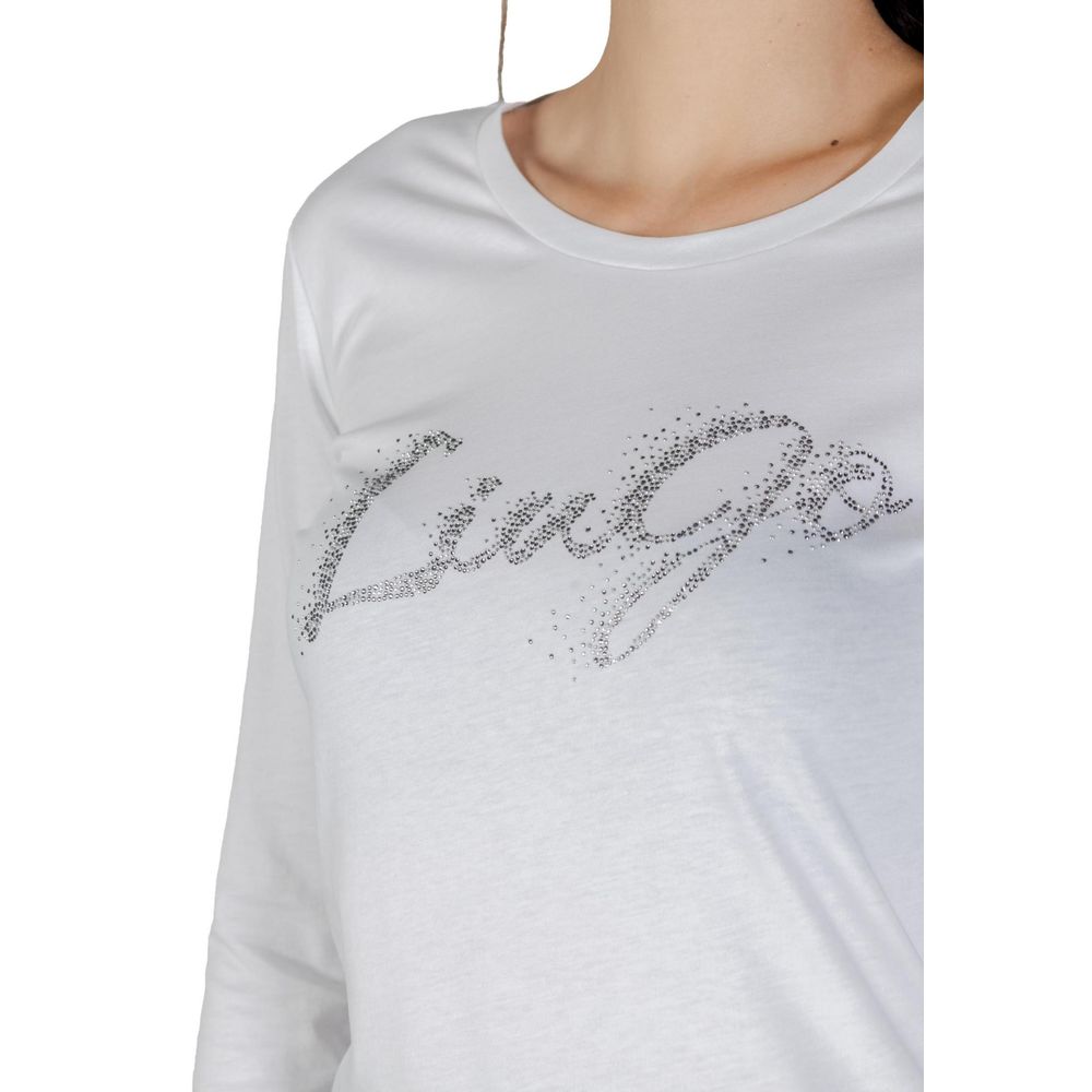 Liu Jo Bicolor Cotton Long Sleeve T-Shirt pour Femmes