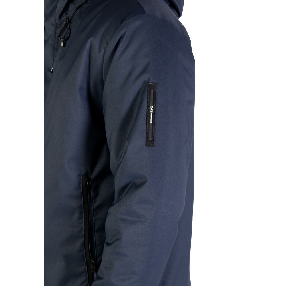 EA7 Emporio Armani Blauwe Polyester Jas