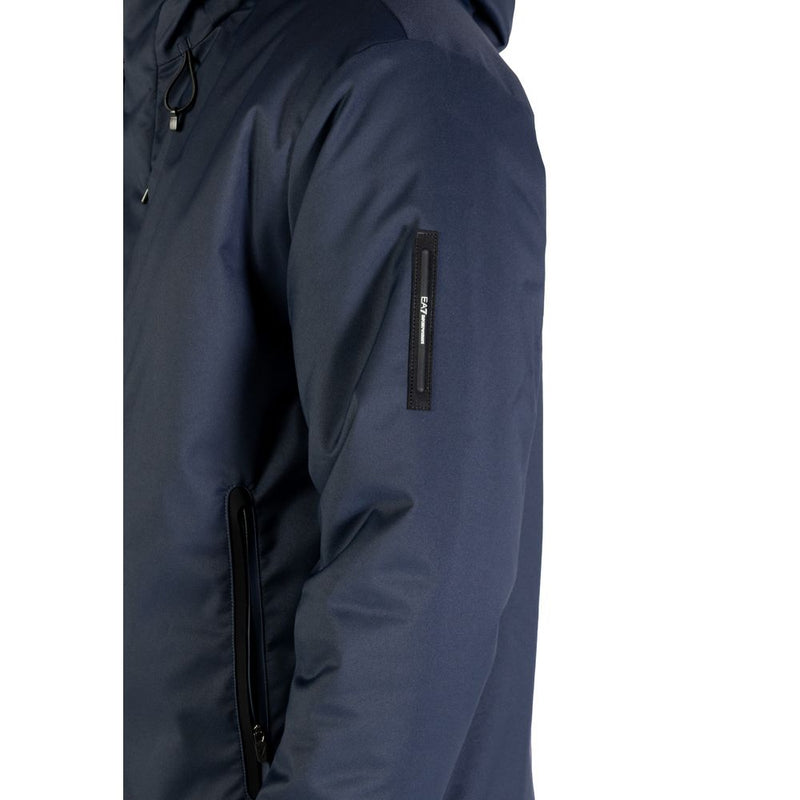 EA7 Emporio Armani Blauwe Polyester Jas