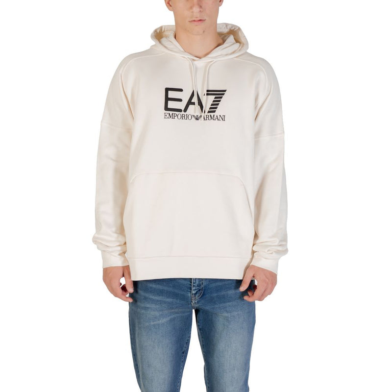 EA7 Emporio Armani Zwart-witte katoenen hoodie