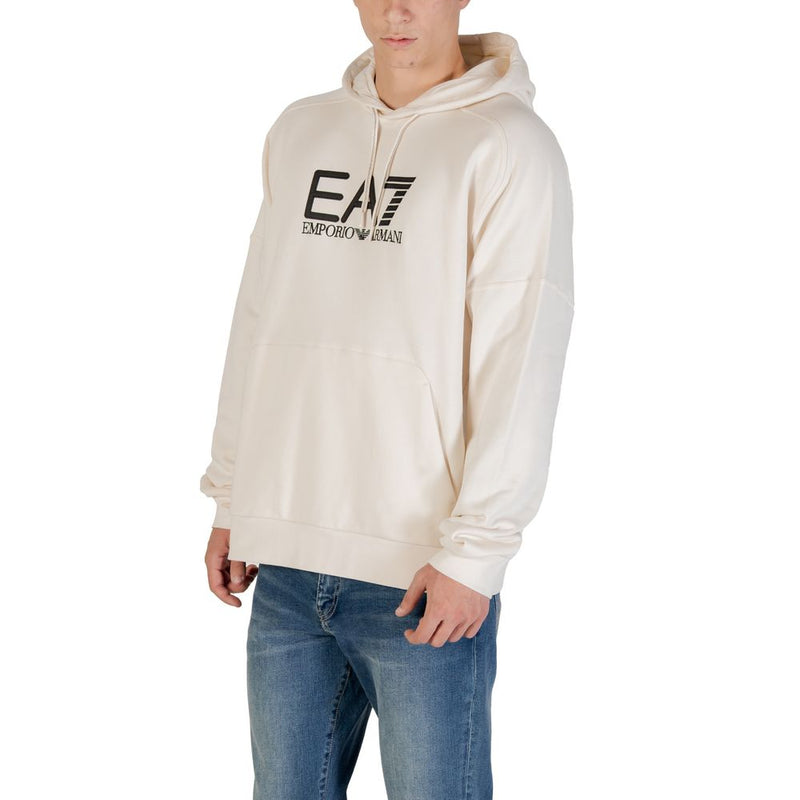 EA7 Emporio Armani Zwart-witte katoenen hoodie