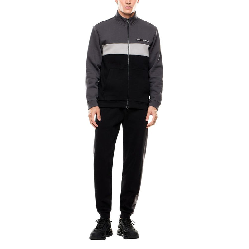 EA7 Emporio Armani zwarte katoenen joggingbroekpak