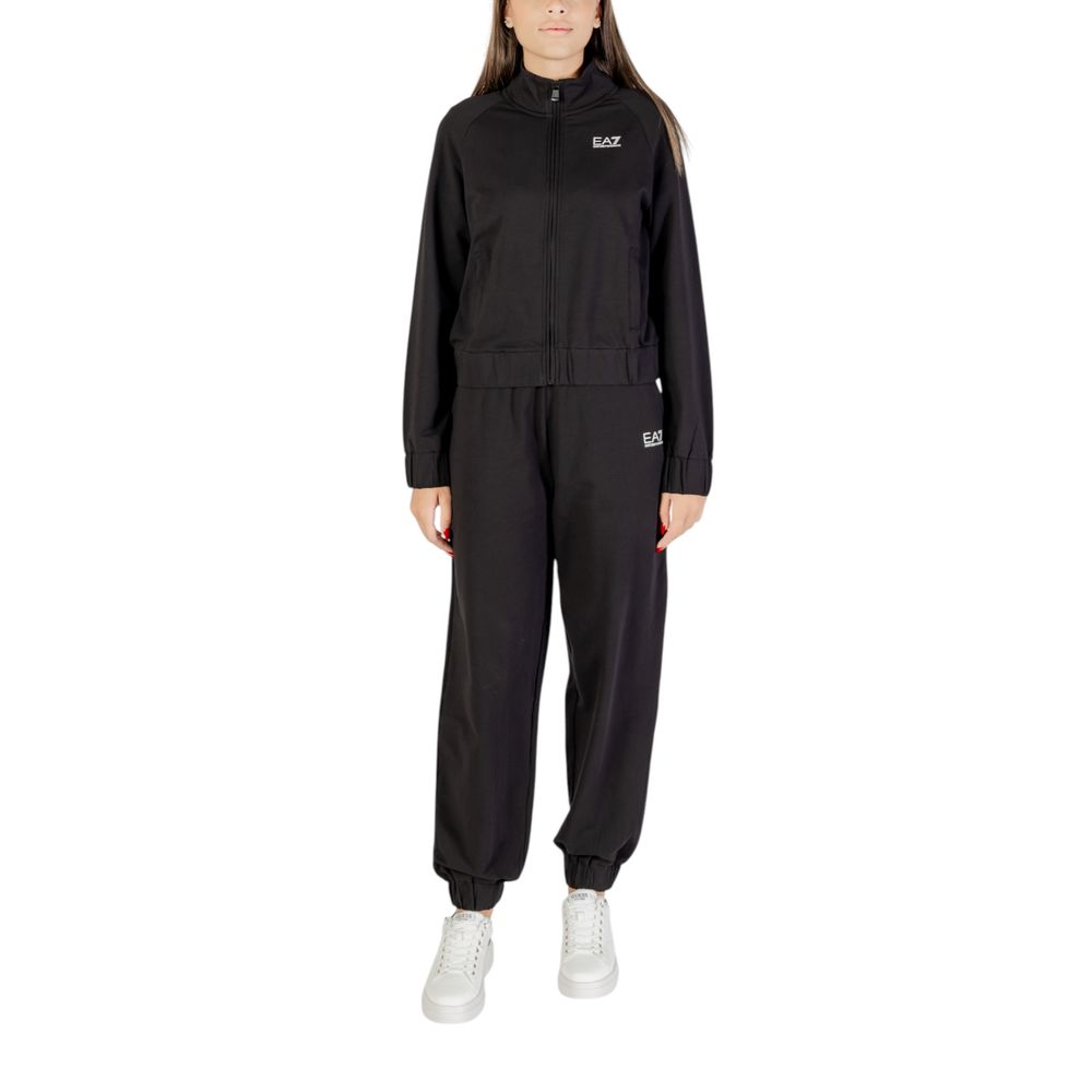 EA7 Emporio Armani Black Cotton Tracksuit for Women