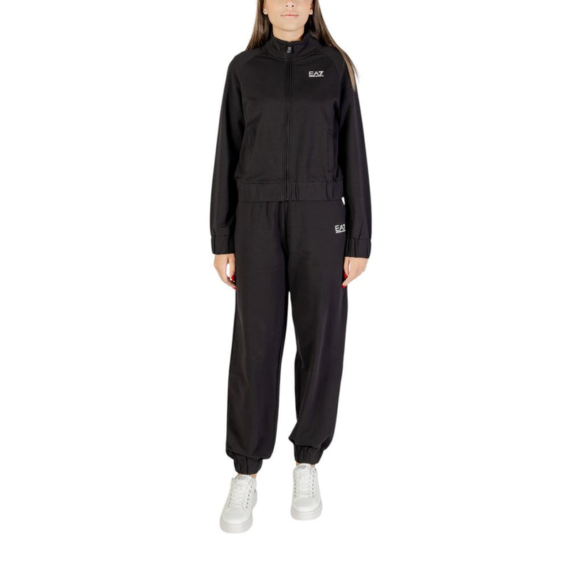 EA7 Emporio Armani Black Cotton Tracksuit for Women