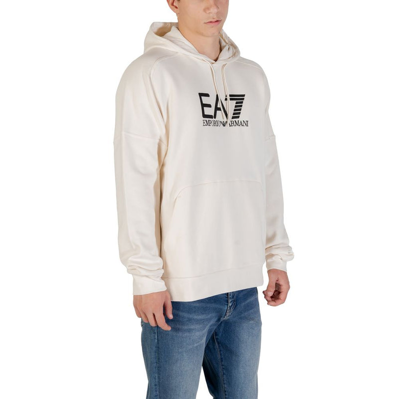 EA7 Emporio Armani Zwart-witte katoenen hoodie