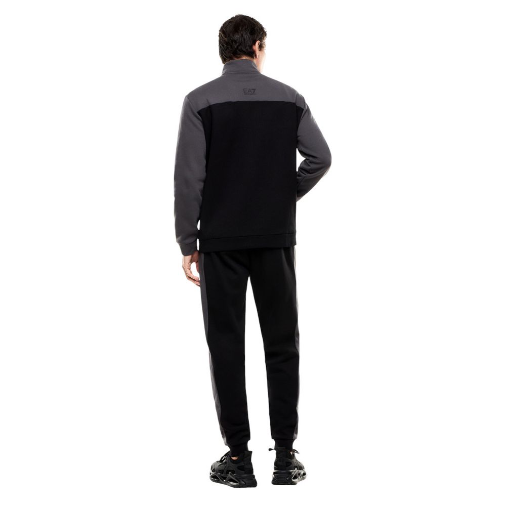 EA7 Emporio Armani Black Cotton Sweatsuit for Men