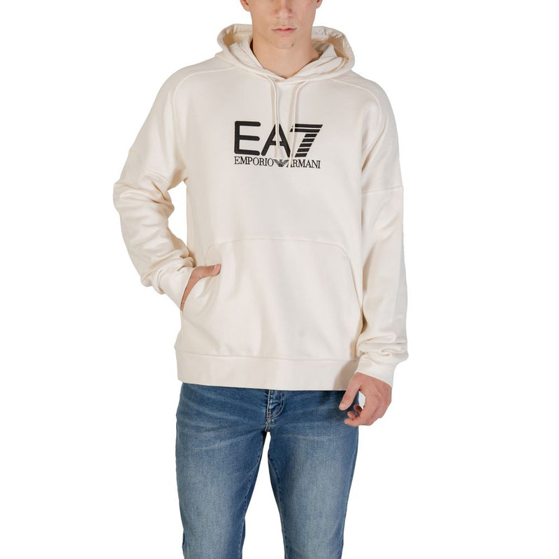 EA7 Emporio Armani Zwart-witte katoenen hoodie