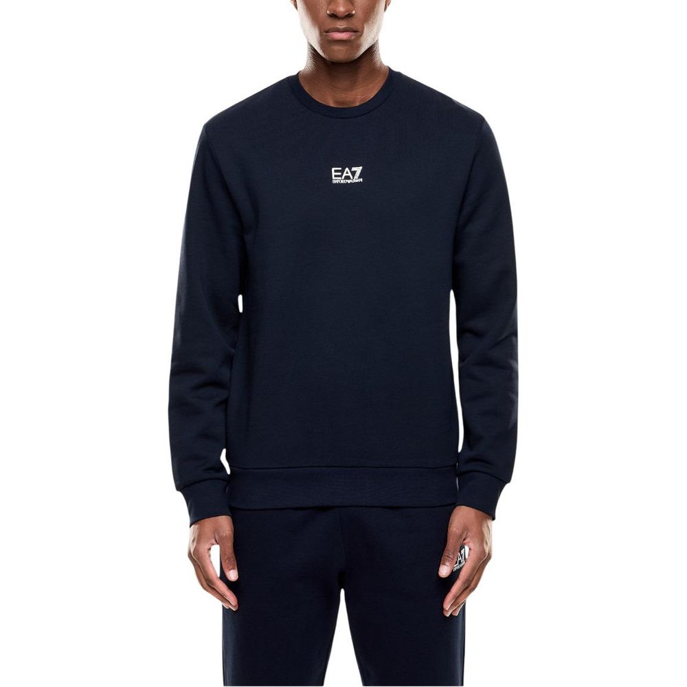 EA7 Emporio Armani Blue Cotton Sweatshirt for Men