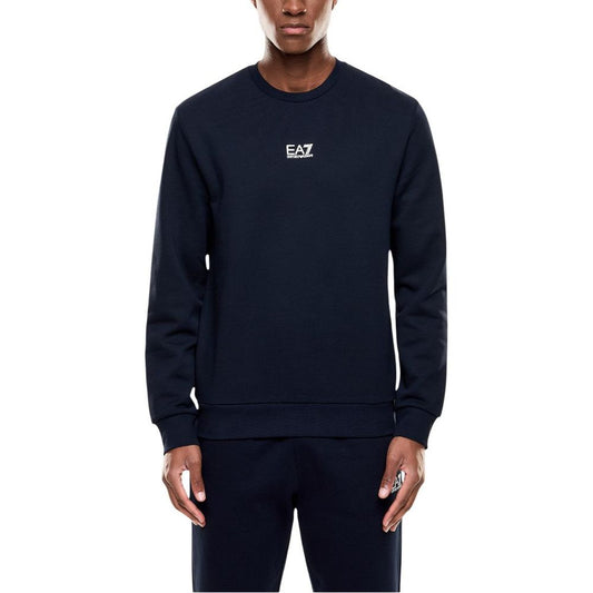 EA7 Emporio Armani Blue Cotton Sweatshirt for Men