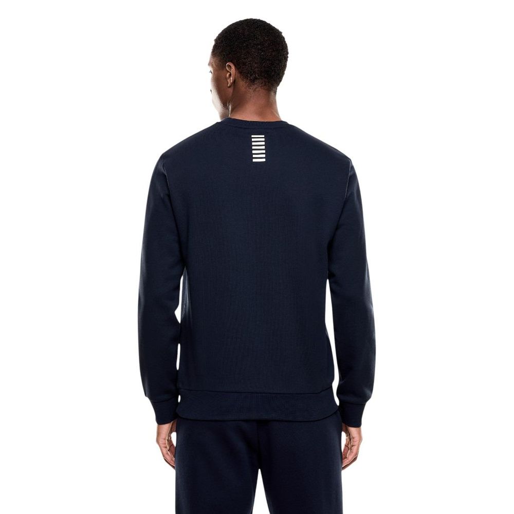 EA7 Emporio Armani Blue Cotton Sweatshirt for Men